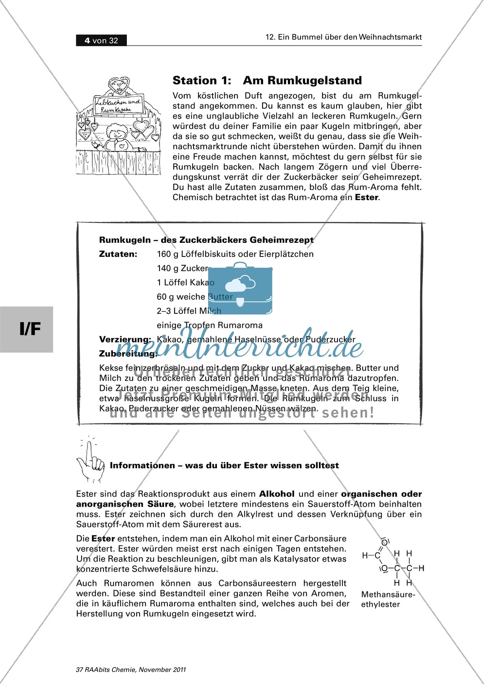 Organische Chemie an Stationen - Bummel über den Weihnachtsmarkt Preview 2