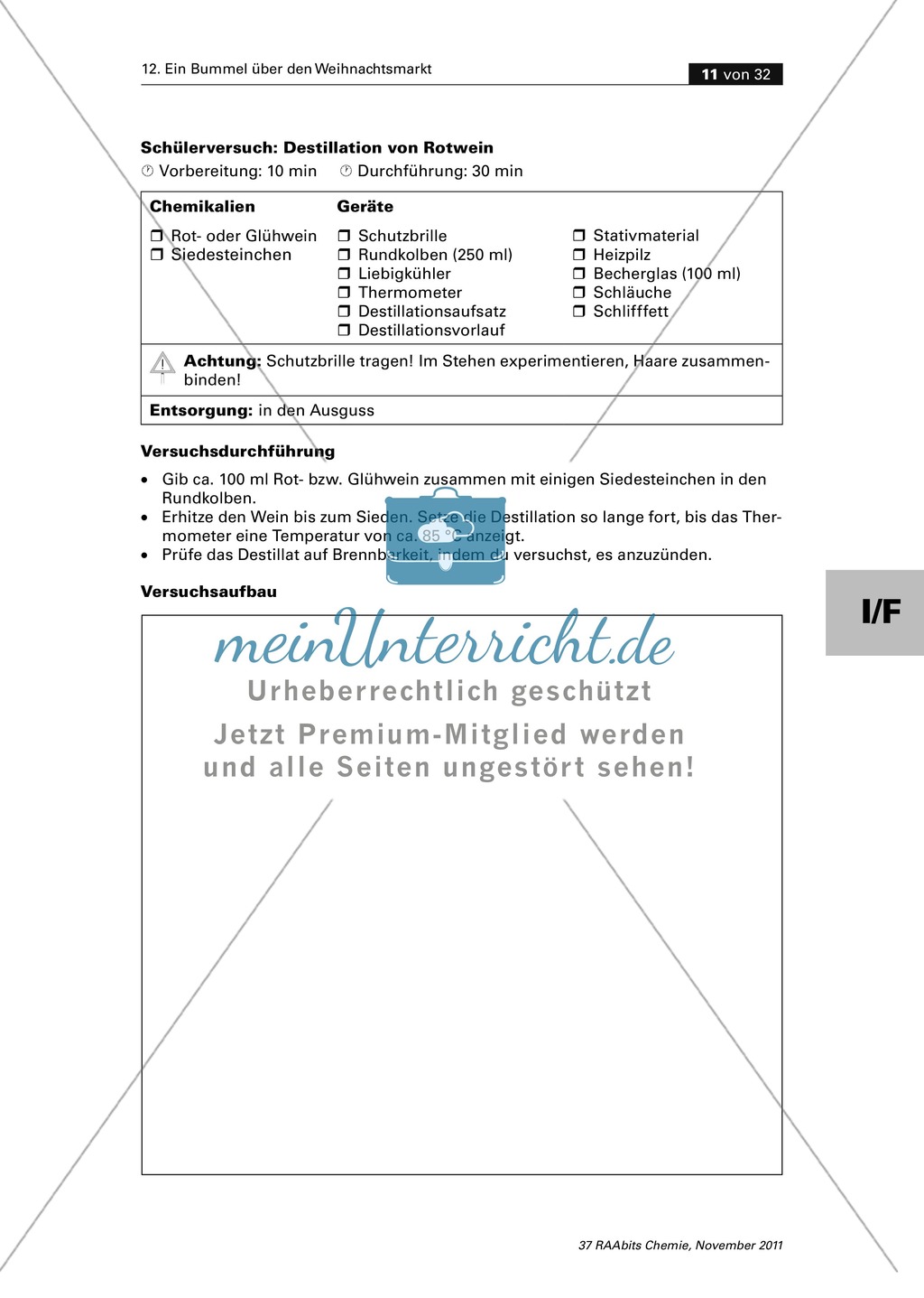Organische Chemie an Stationen - Bummel über den Weihnachtsmarkt Preview 9