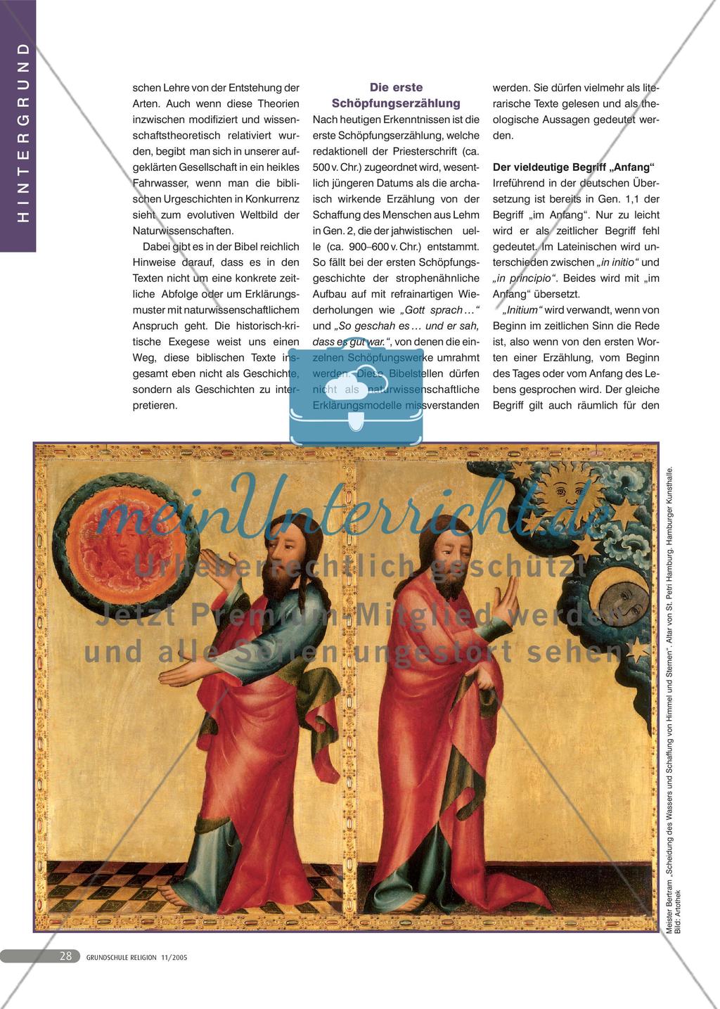 Geschichten vom ANFANG - Theologische Überlegungen zu den Schöpfungserzählungen Preview 2