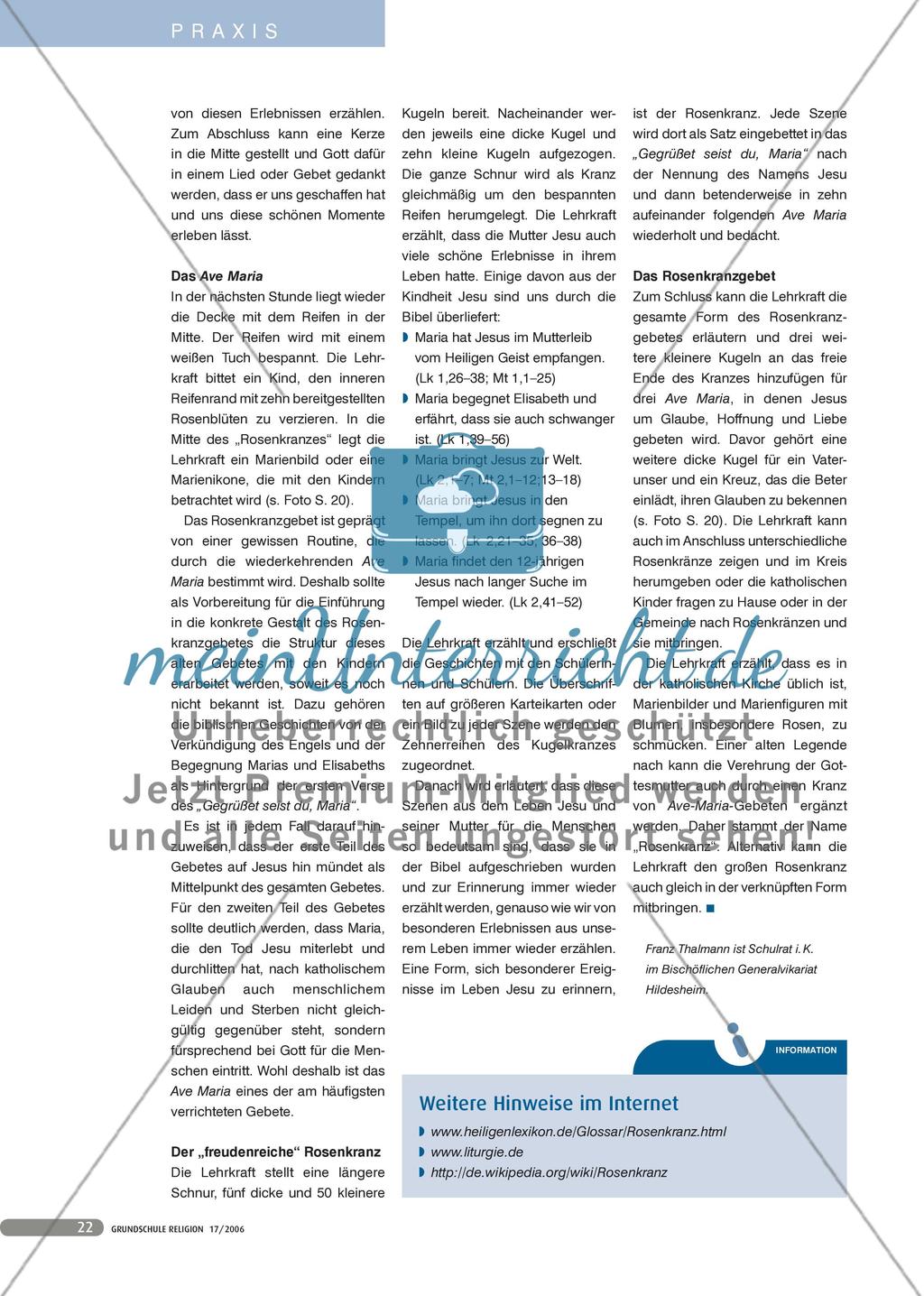 Knotenpunkte des Lebens - Das Rosenkranz-Gebet im Grundschulunterricht Preview 3