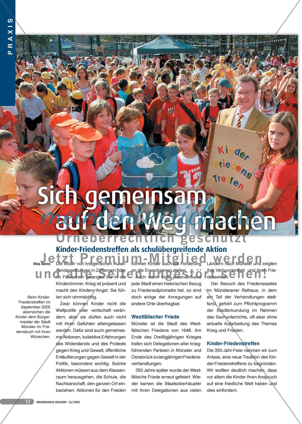 Kinder-Friedenstreffen als schulübergreifende Aktion Preview 1
