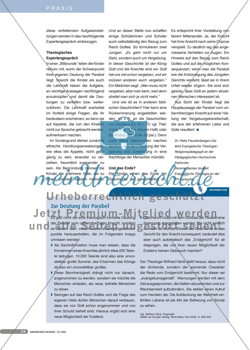 Die Parabel vom unbarmherzigen Knecht Preview 3