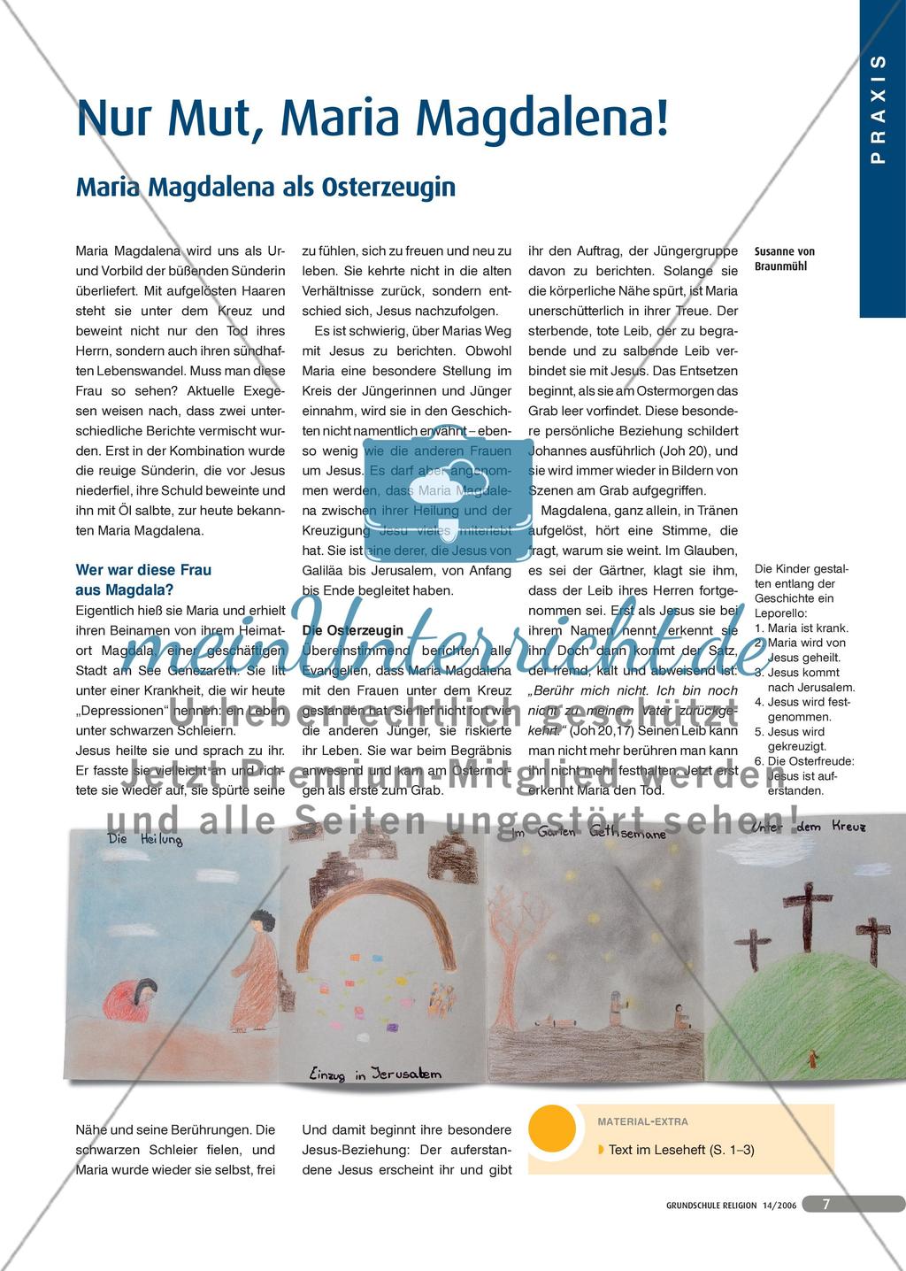 Maria Magdalena als Osterzeugin: Ein Weg-Leporello Preview 1
