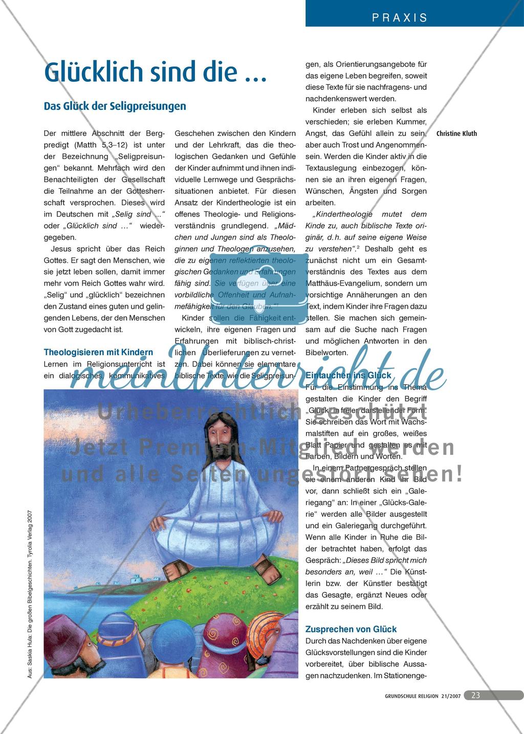 Glücklich sind die … - Das Glück der Seligpreisungen Preview 1