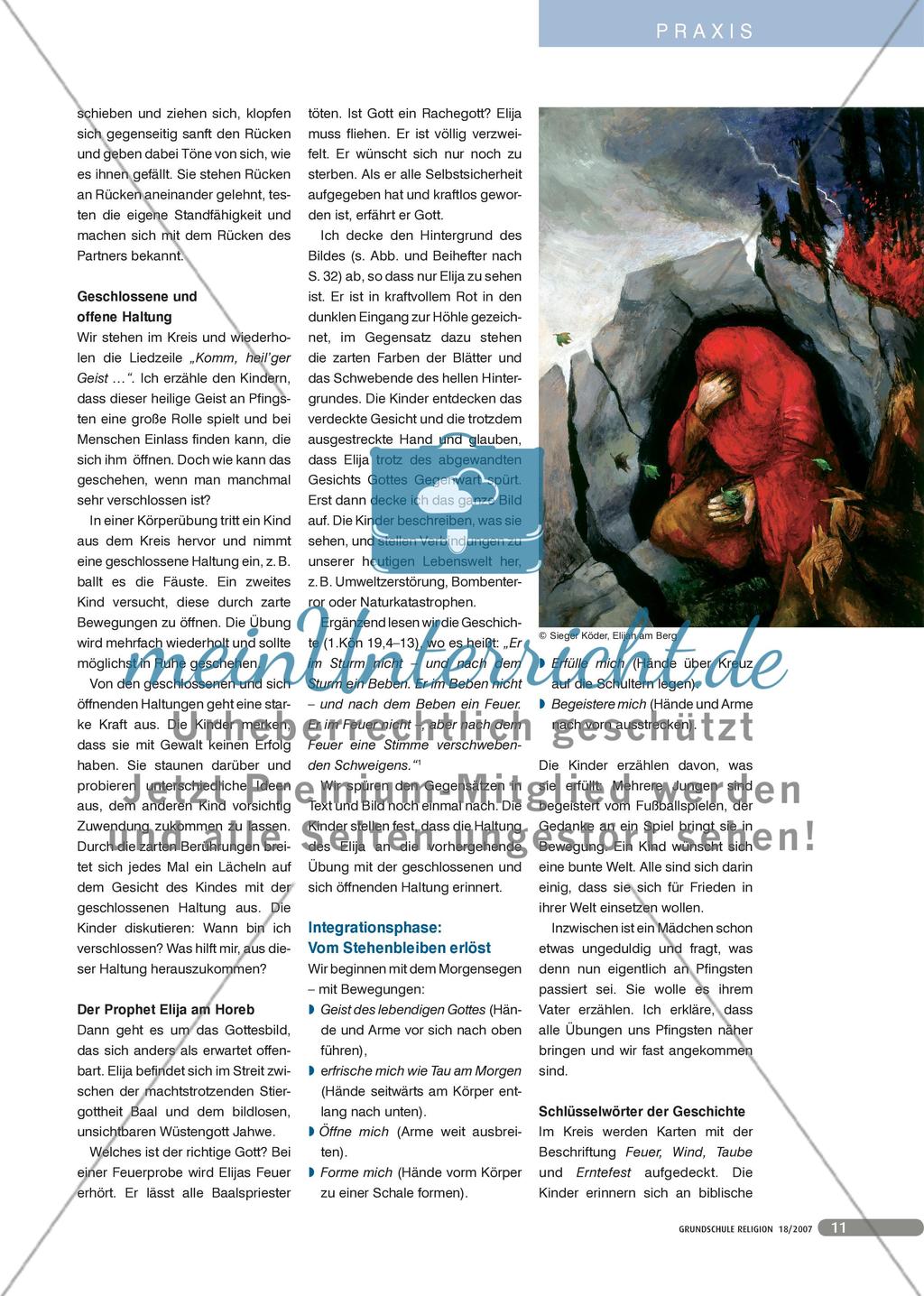 Heiliger Geist – Lebensatem von Gott - Gestaltpädagogische Erarbeitung Preview 2