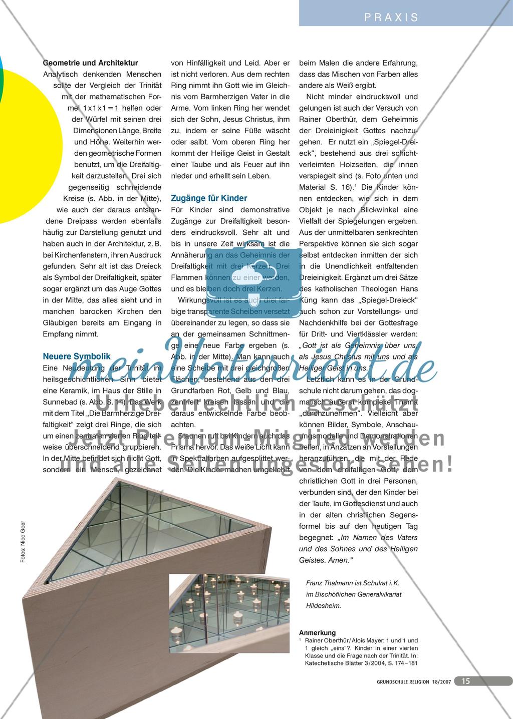 „Im Namen des Vaters ...“ - Zugänge zur Dreifaltigkeit Preview 2