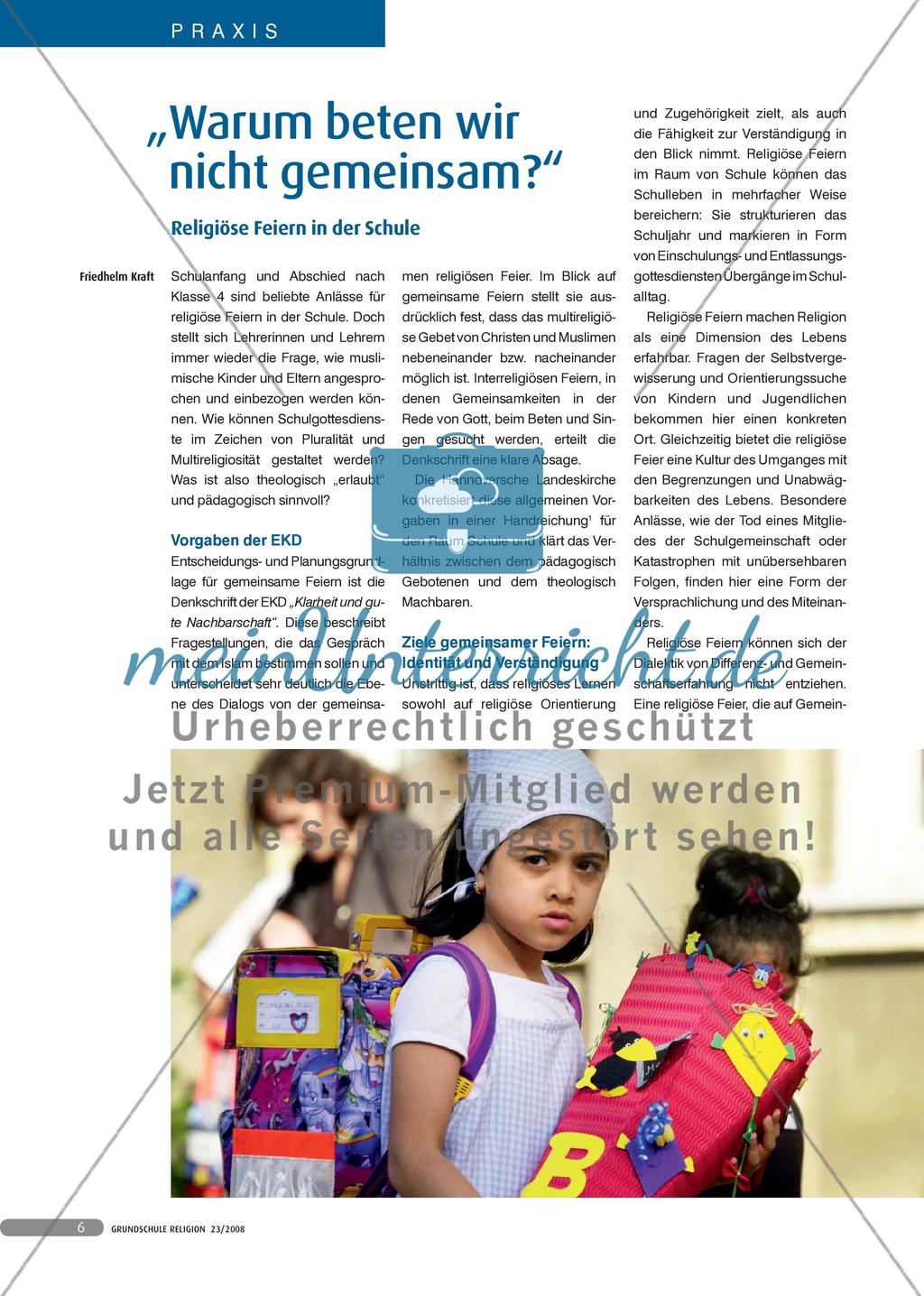Multireligiöse Feiern in der Schule Preview 1