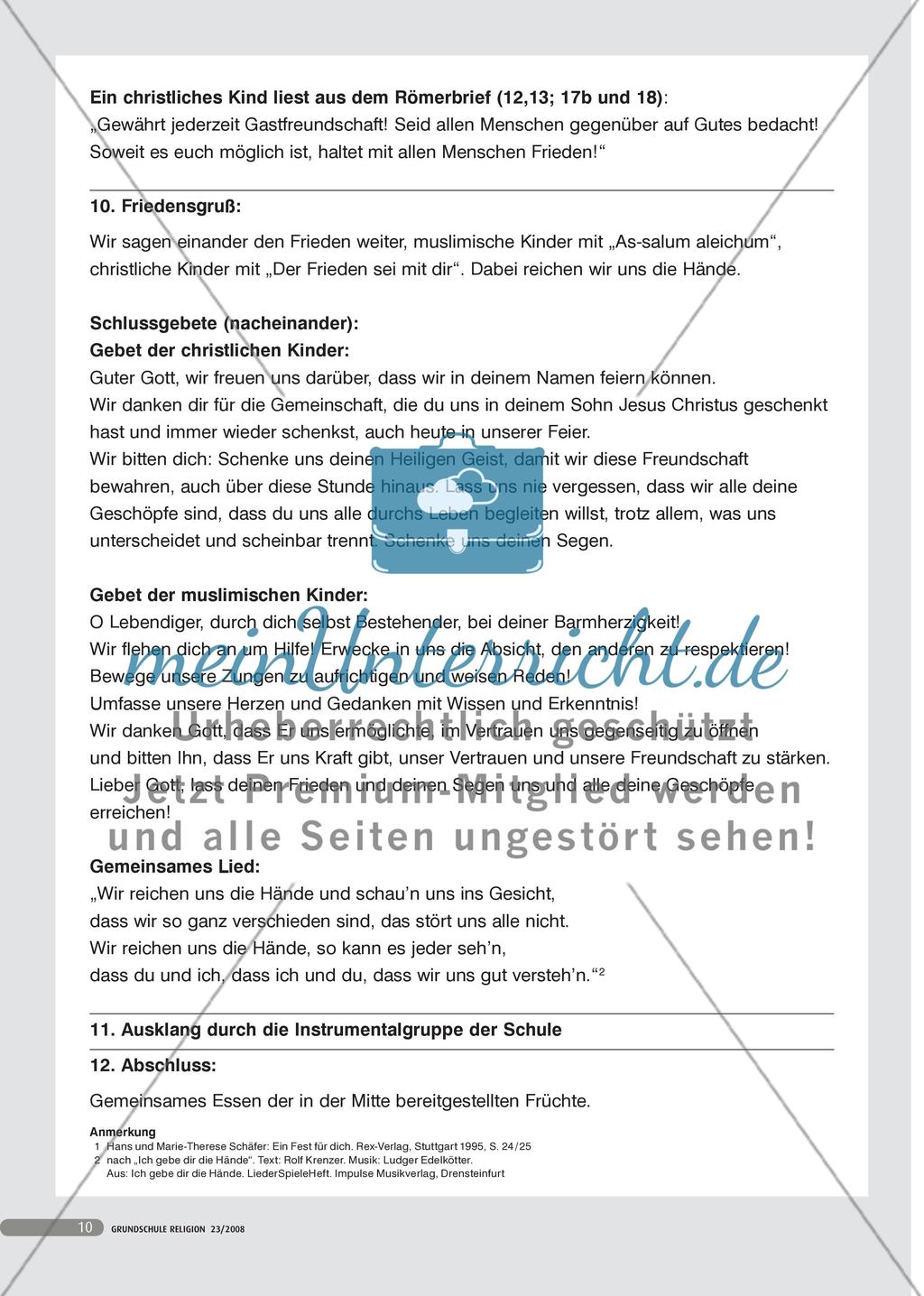 Multireligiöse Feiern in der Schule Preview 5