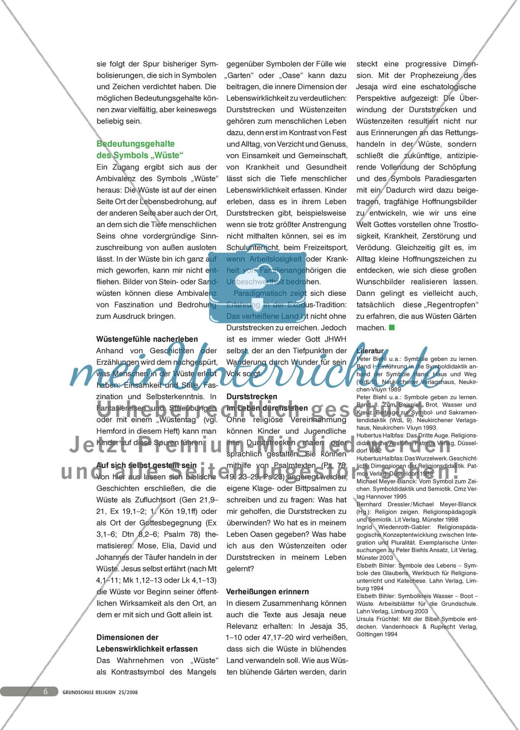 Die Wüste – Was gibt es für Kinder zu lernen? - Religionspädagogische Bedeutung des Symbols „ Wüste “ Preview 3