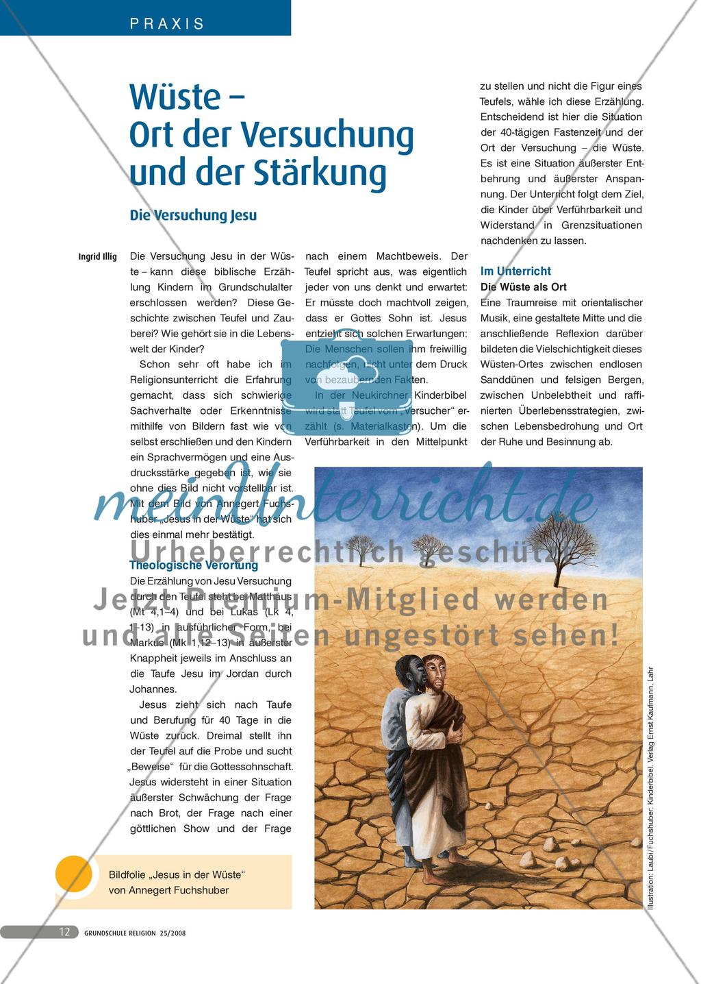 Wüste – Ort der Versuchung und der Stärkung - Die Versuchung Jesu Preview 1