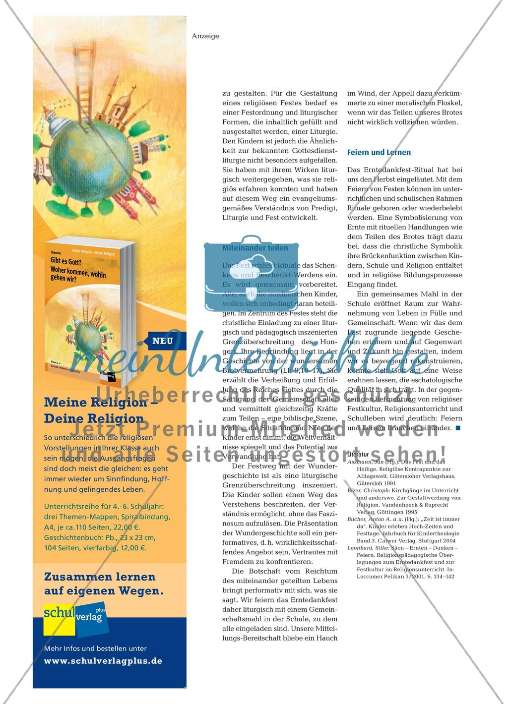 Erntedank in der Schule: Singen, Beten, Teilen Preview 3