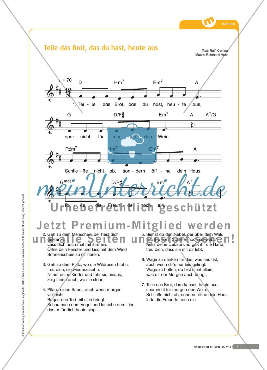 Erntedank in der Schule: Singen, Beten, Teilen Preview 4