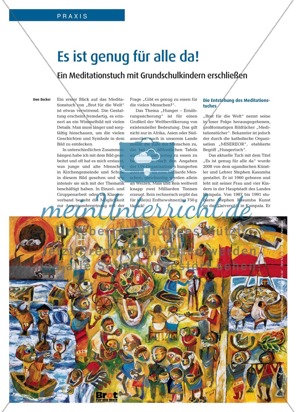 Die Erschließung des Meditationstuches
