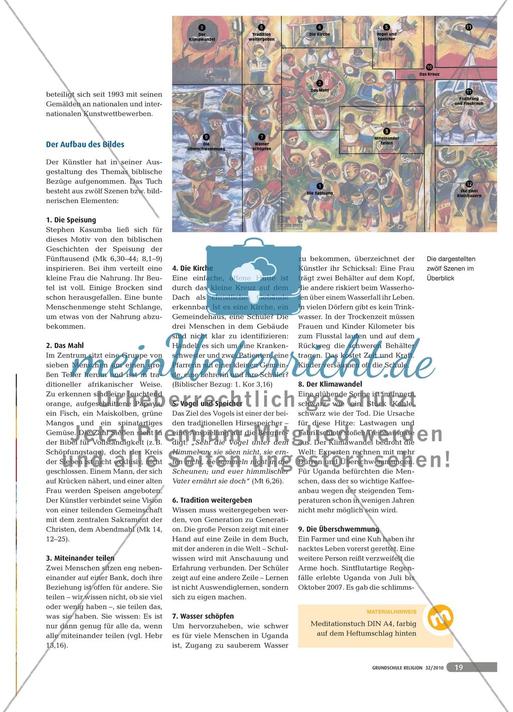 Die Erschließung des Meditationstuches