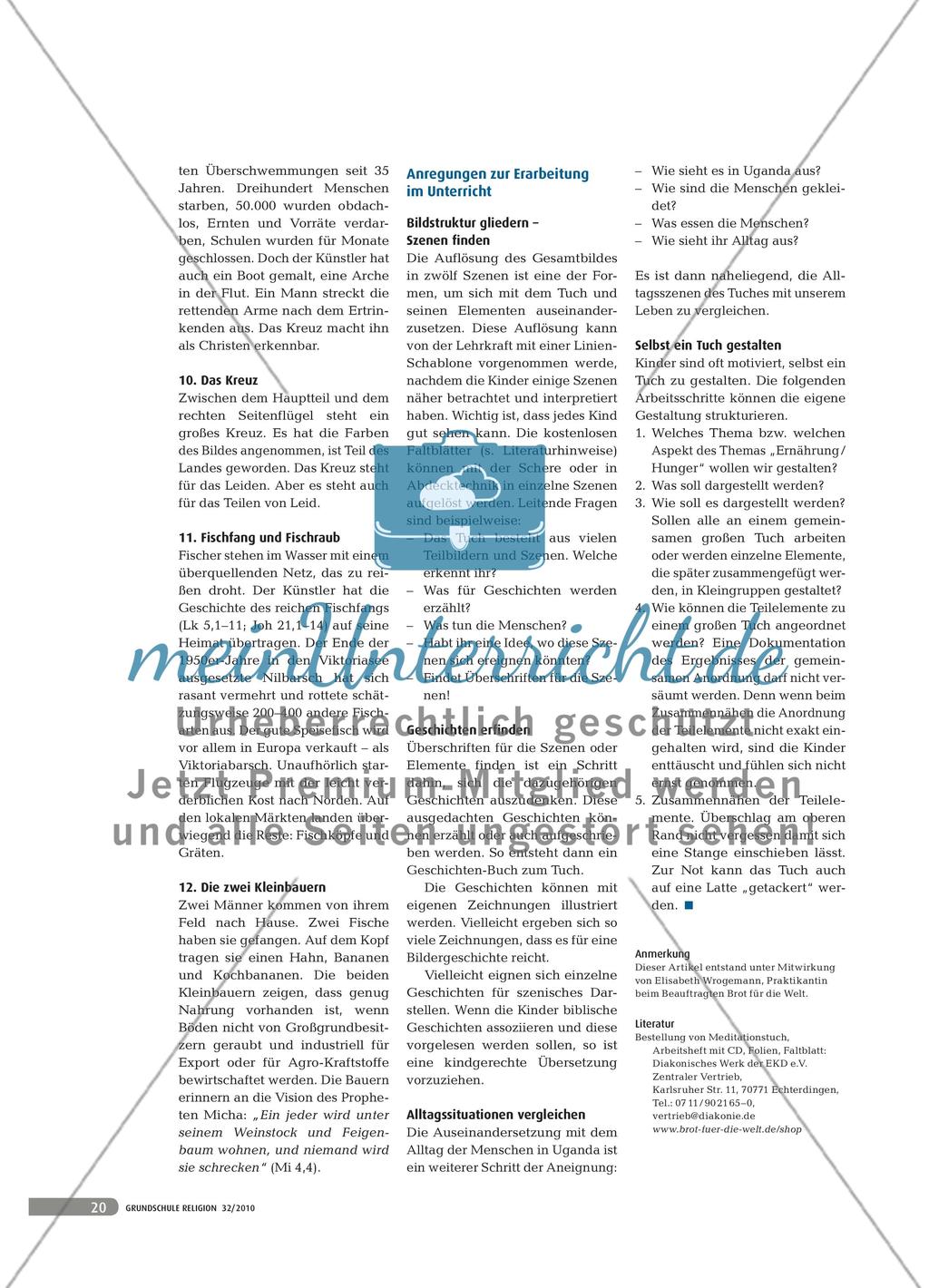 Die Erschließung des Meditationstuches