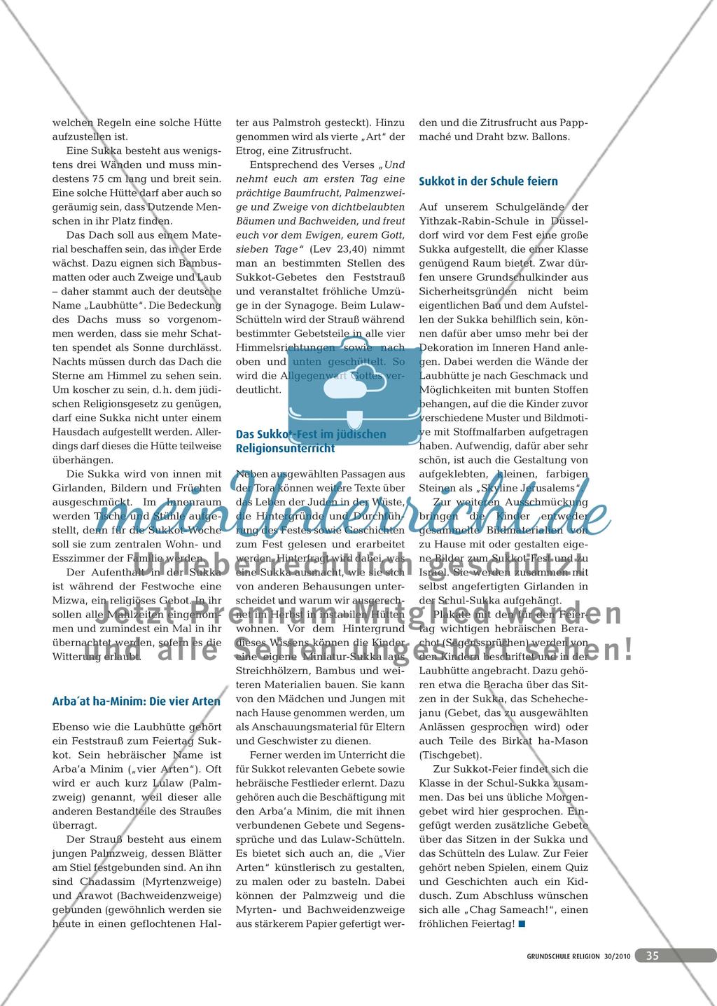 Das Fest Sukkot zu Hause und in der Schule Preview 2