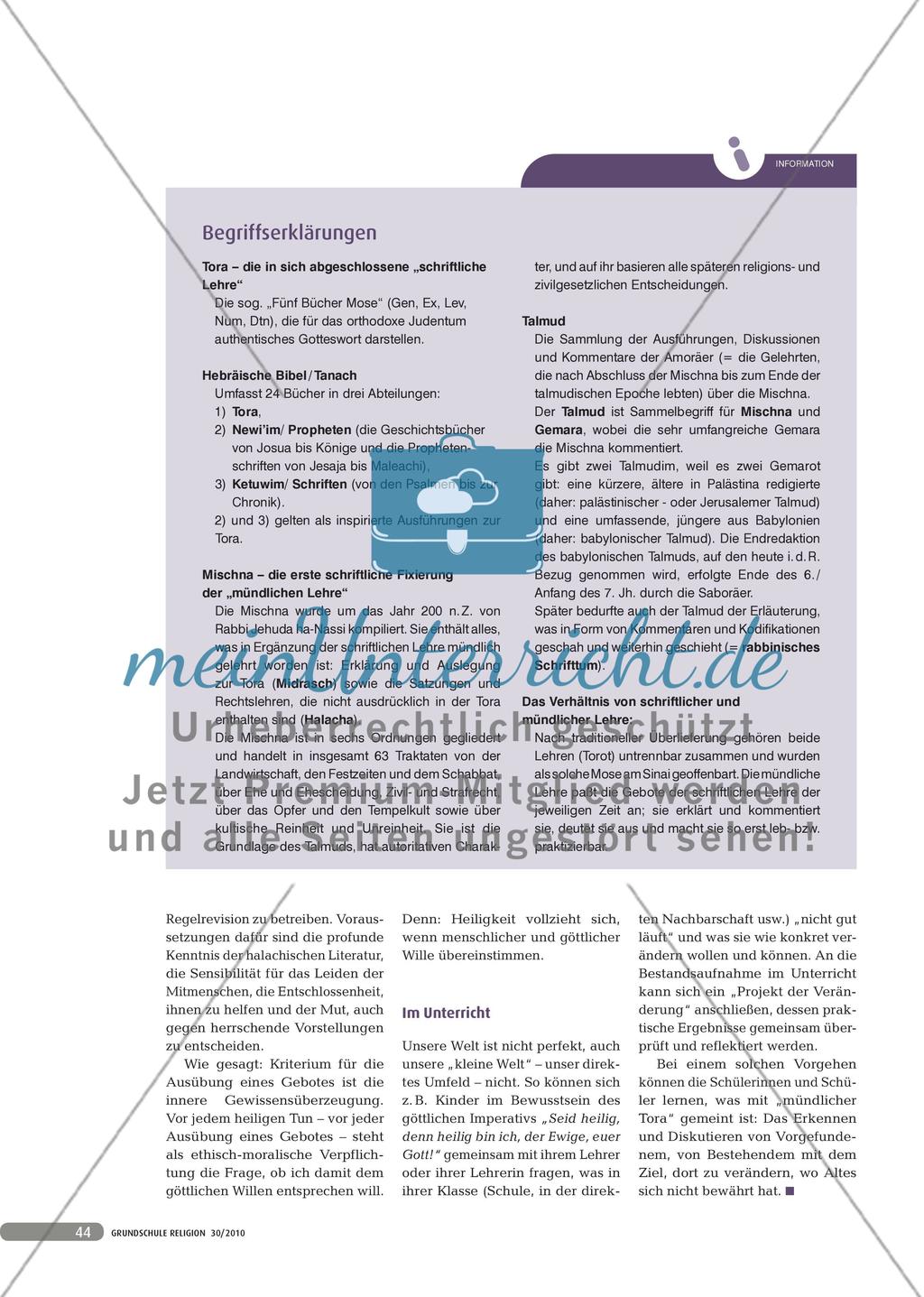 Über Heiligkeit und Tora: Gebote im Judentum Preview 3