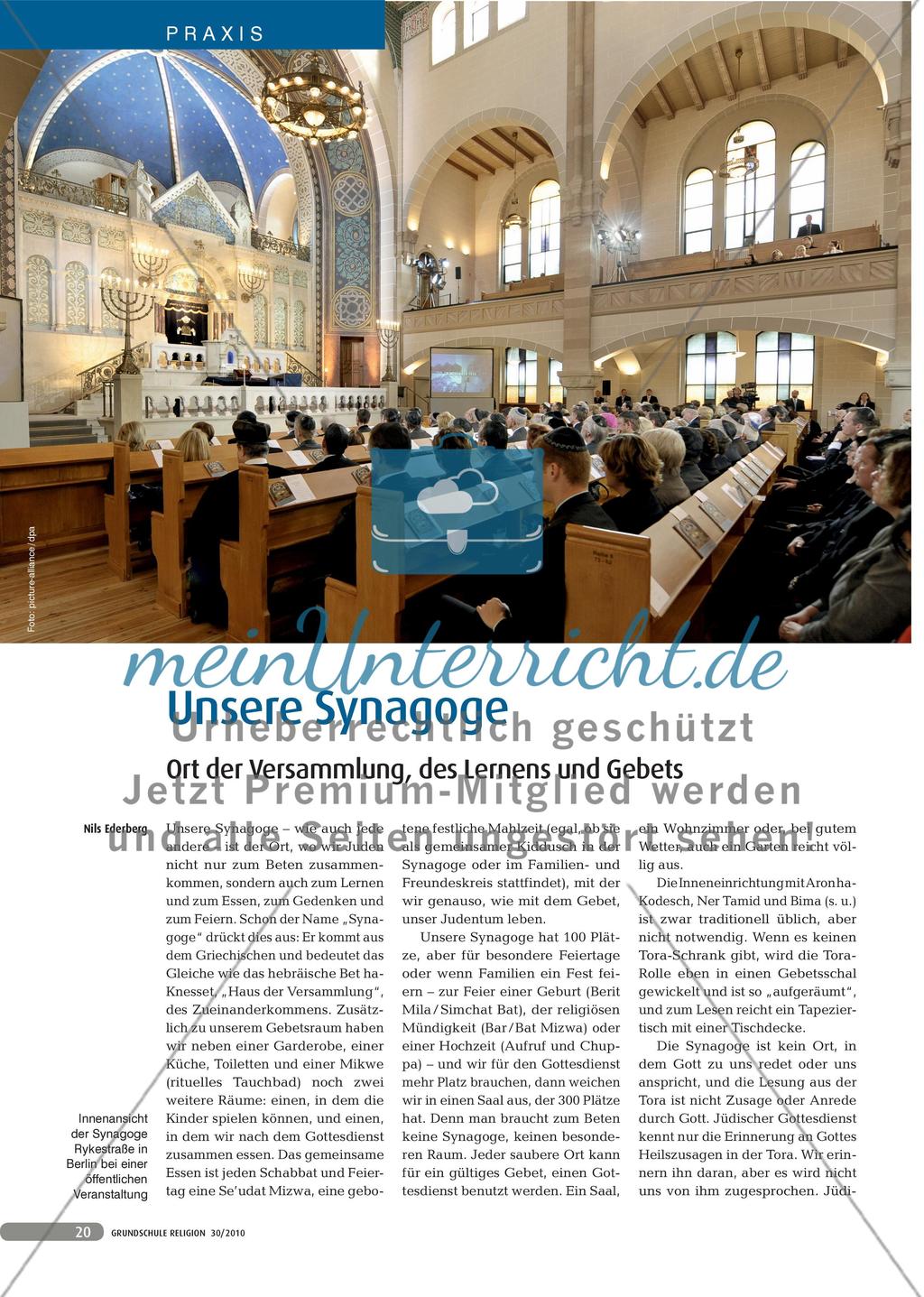 Unsere Synagoge: Ort der Versammlung, des Lernens und Gebets Preview 1