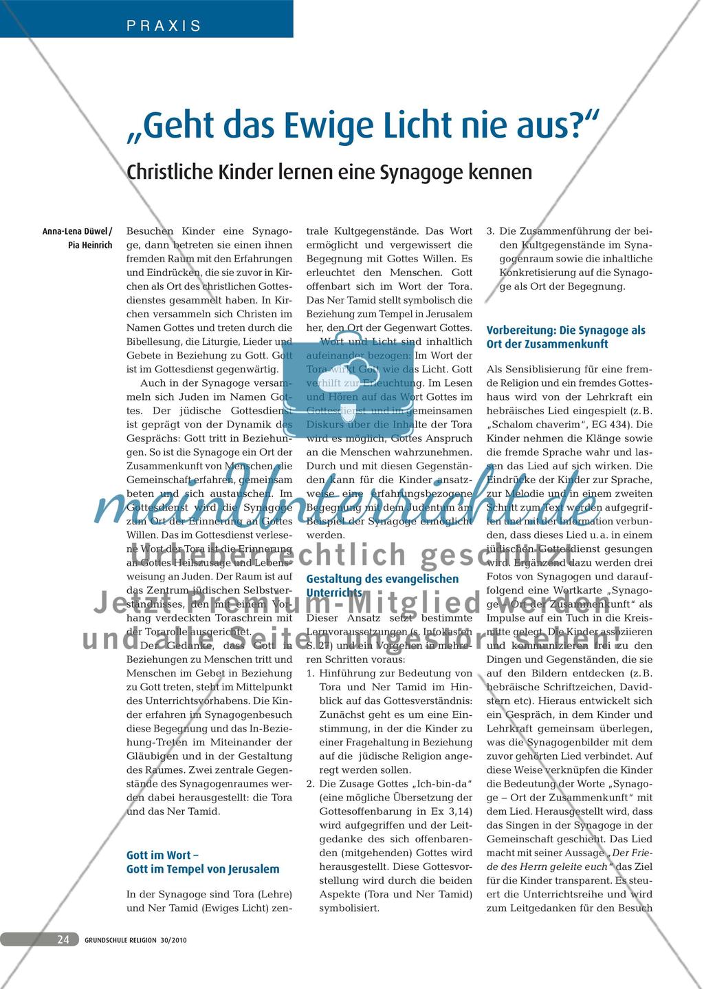 Christliche Kinder in einer Synagoge Preview 1