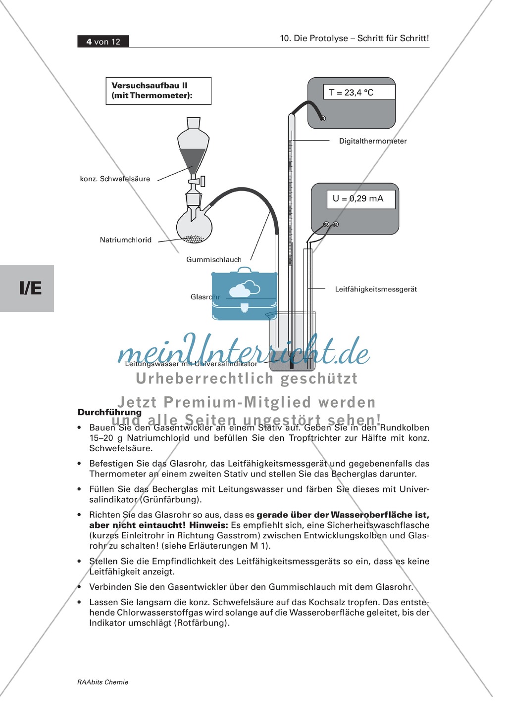 Einsiteg in die Protolyse: Reaktion von Chlorwasserstoffgas mit Wasser Preview 2