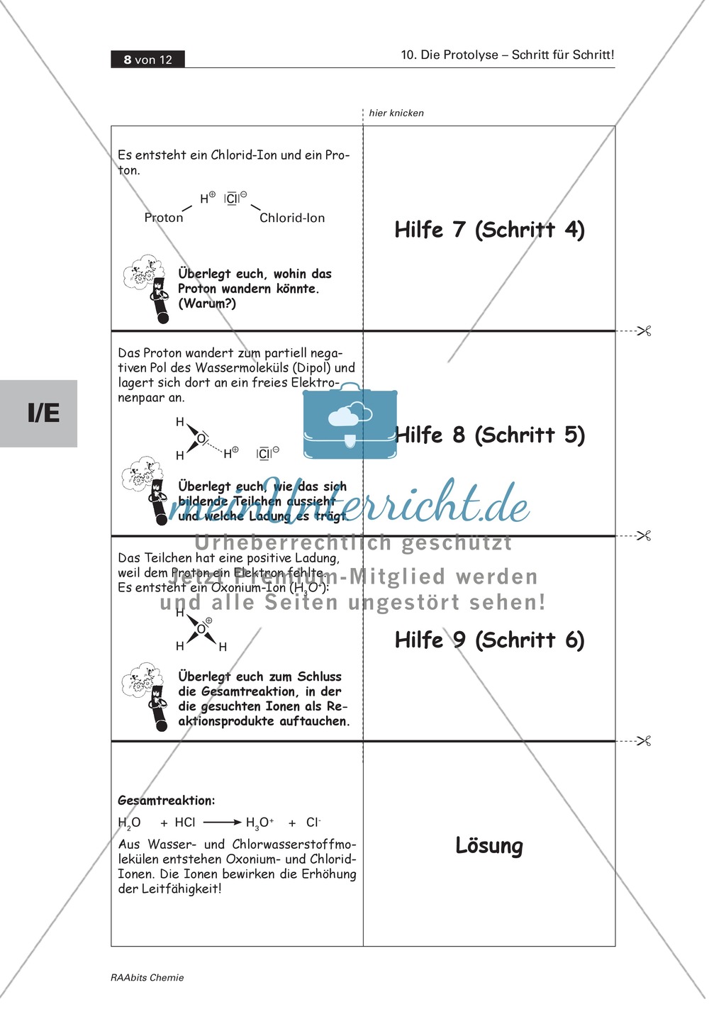 Selbstständige Erarbeitung der Protolyse mit abgestuften Lernhilfen Preview 6