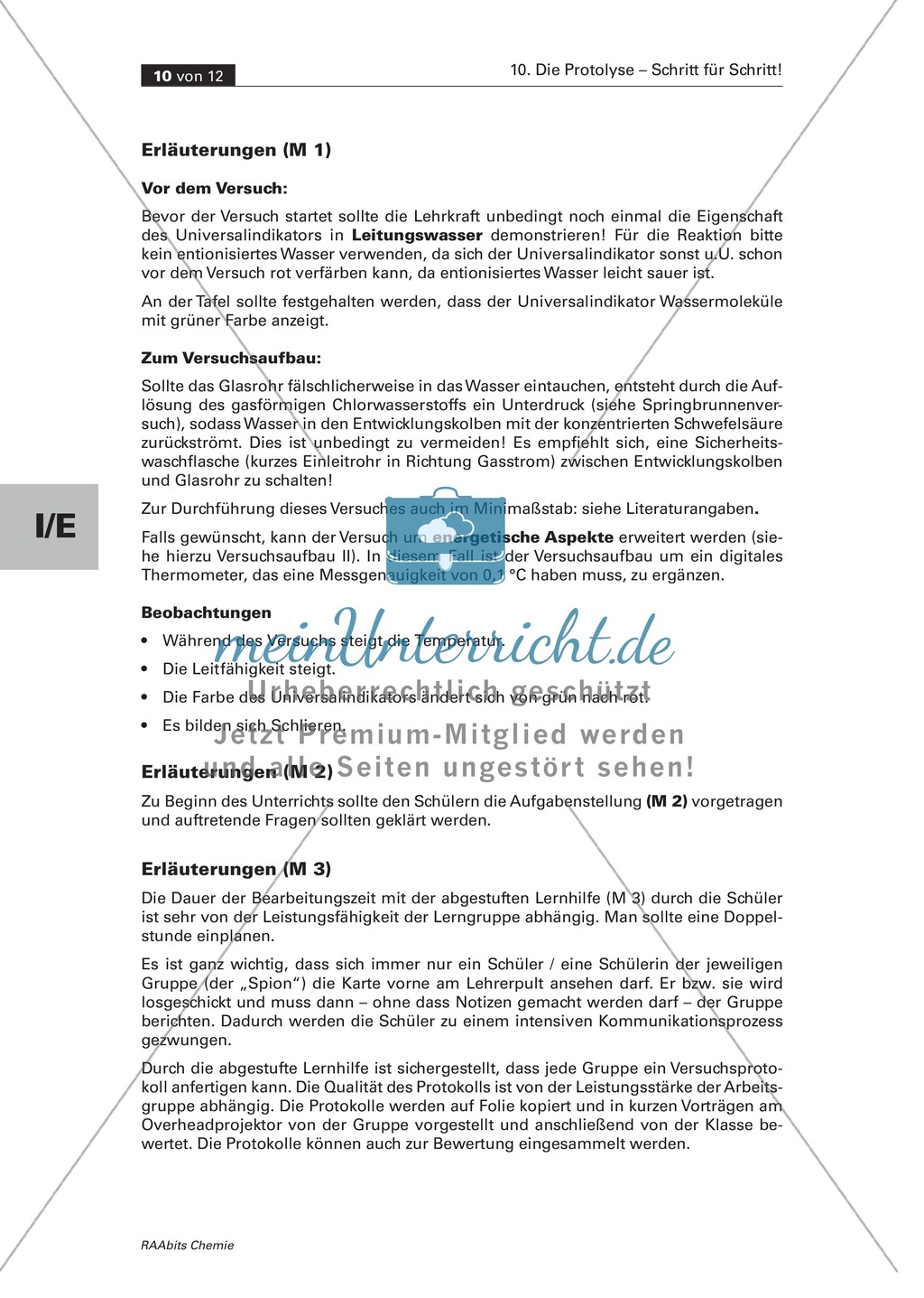 Selbstständige Erarbeitung der Protolyse mit abgestuften Lernhilfen Preview 8