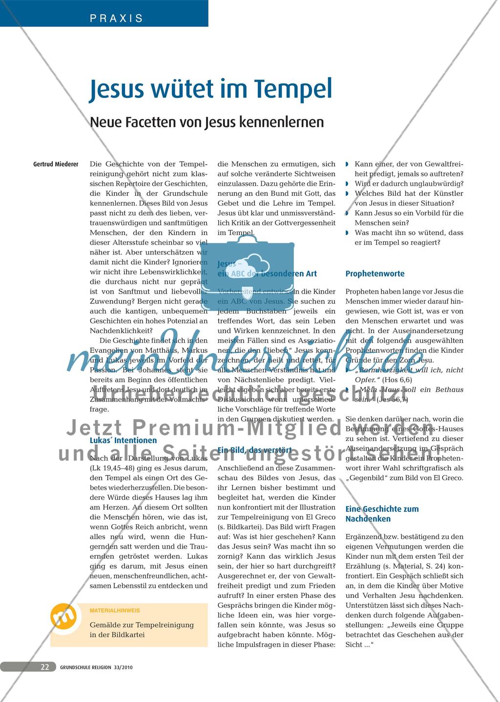 Jesus kennenlernen klasse 1