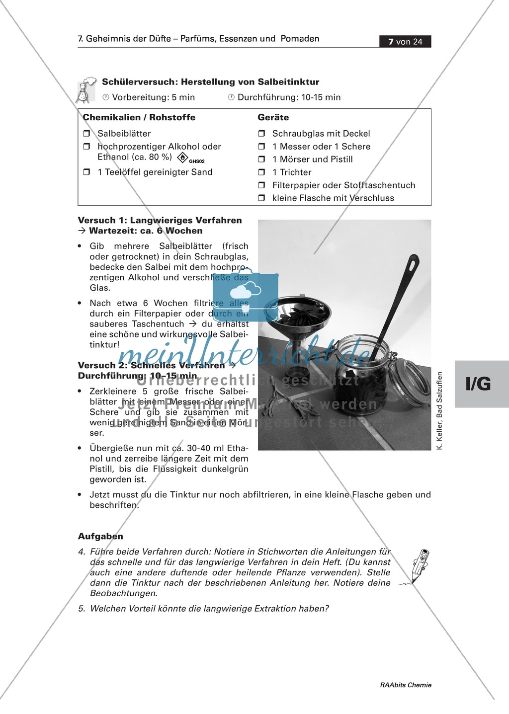 Herstellung einer Salbei-Tinktur durch Extraktion und Informationen zu seiner Anwendung bei Entzündungen Preview 2