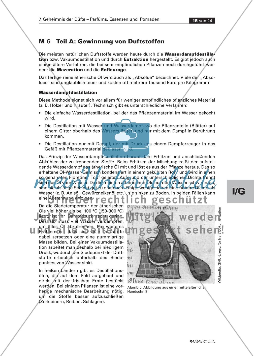 Aus der Welt des „Parfums“: Gewinnung von Duftstoffen Preview 2