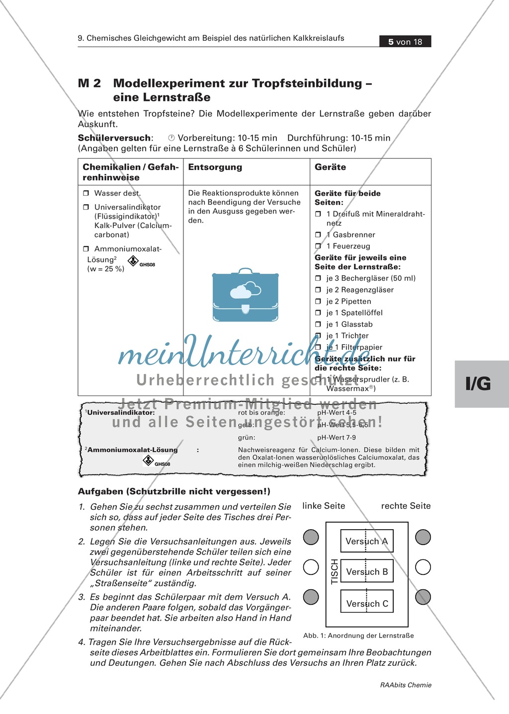 Das chemische Gleichgewicht beim natürlichen Kalkkreislauf Preview 2