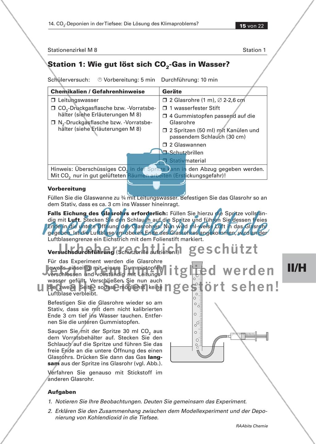 Von der Theorie zur Praxis: Probleme bei der CO2- Deponierung / Stationenzirkel Preview 2