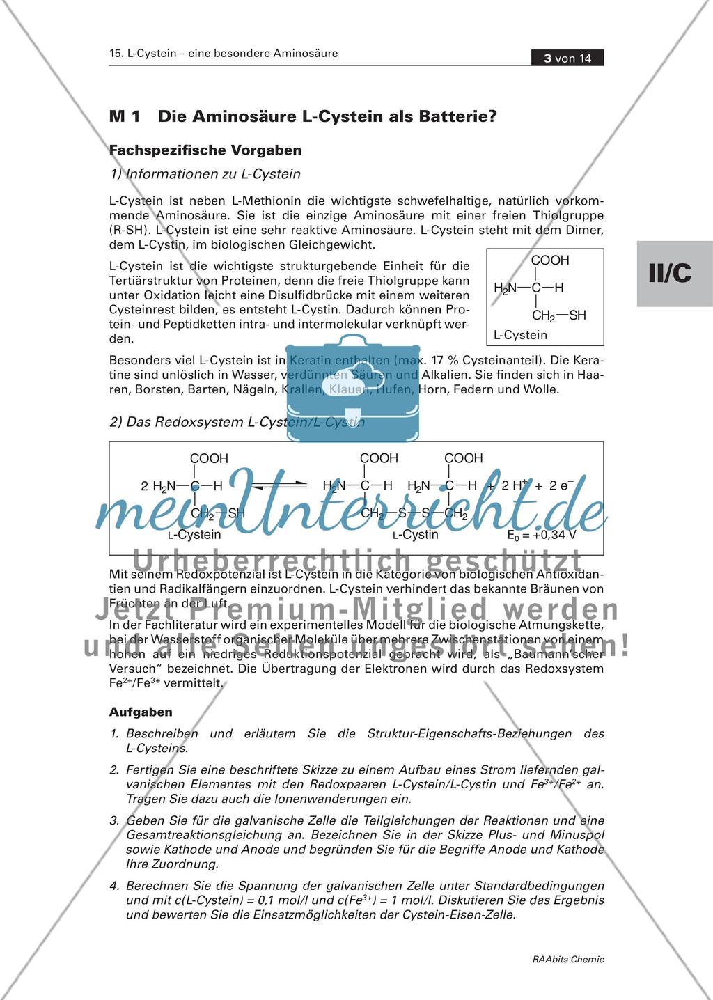 Die Aminosäure L-Cystein als Batterie? Preview 1