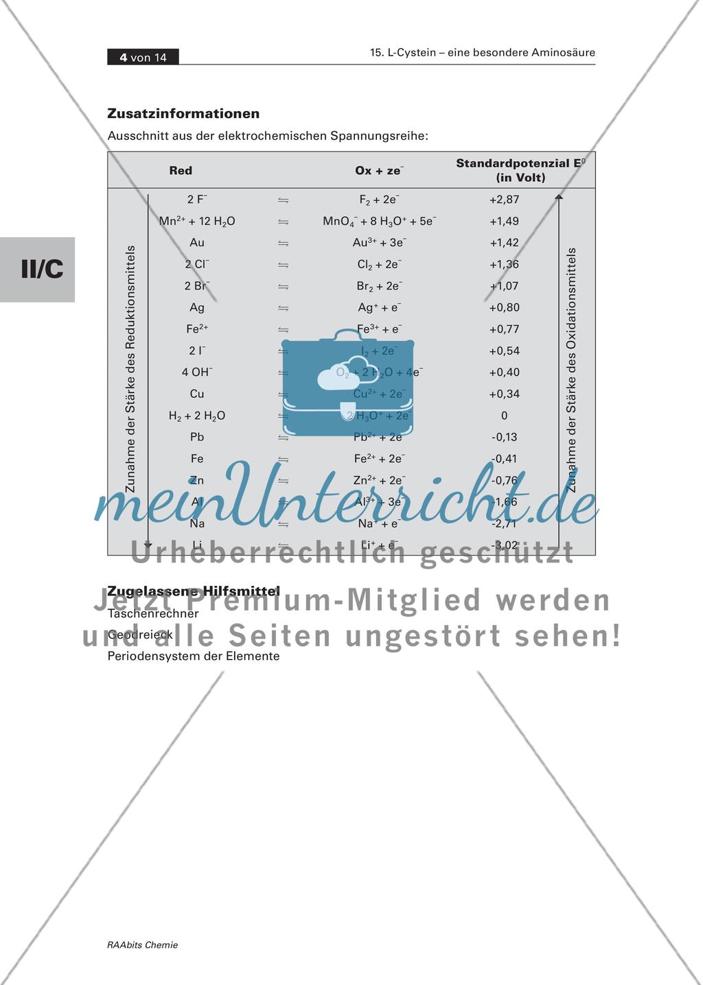 Die Aminosäure L-Cystein als Batterie? Preview 2