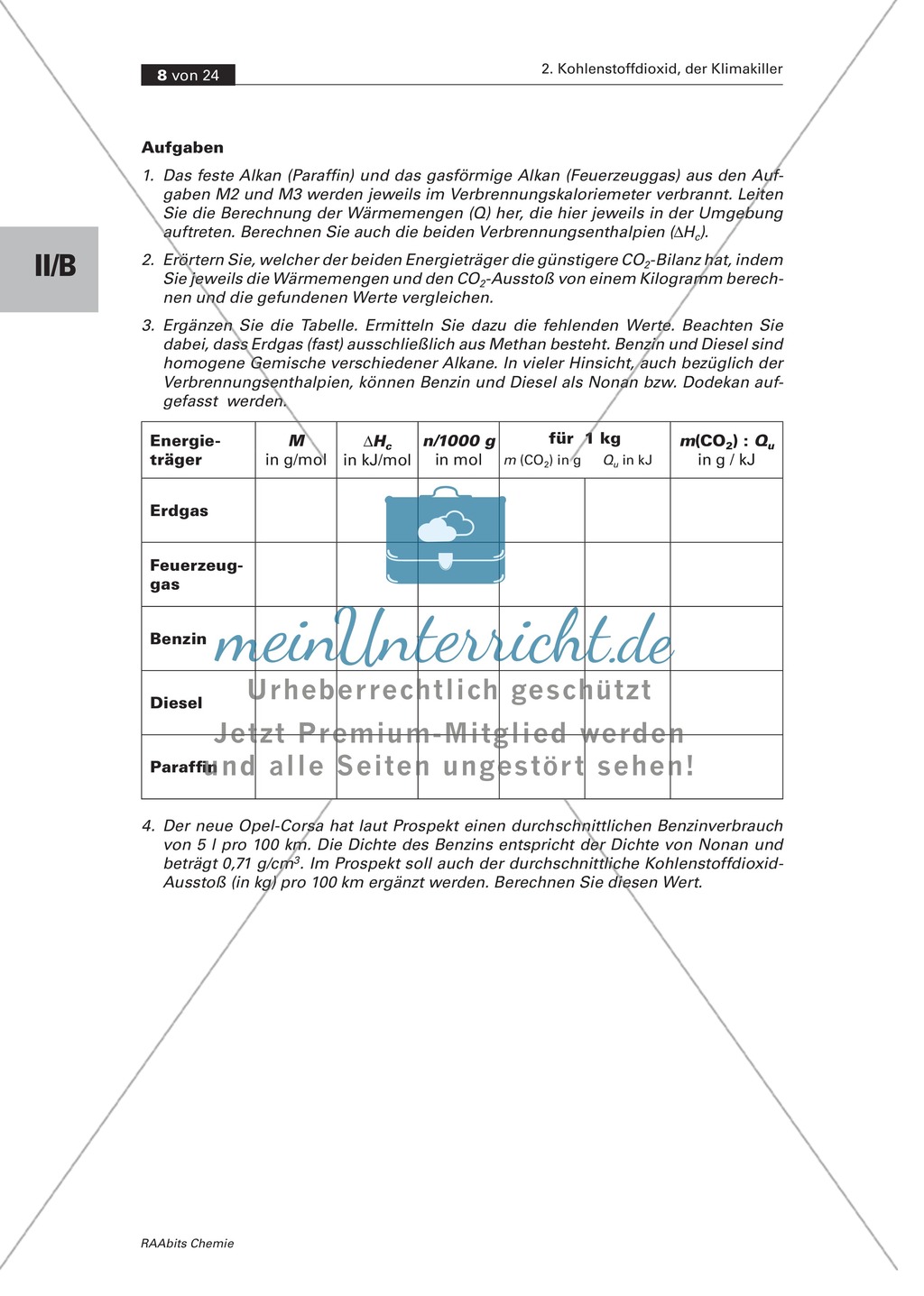 Experimentelle Bestimmung der Wärmemengen verschiedener Energieträger Preview 2