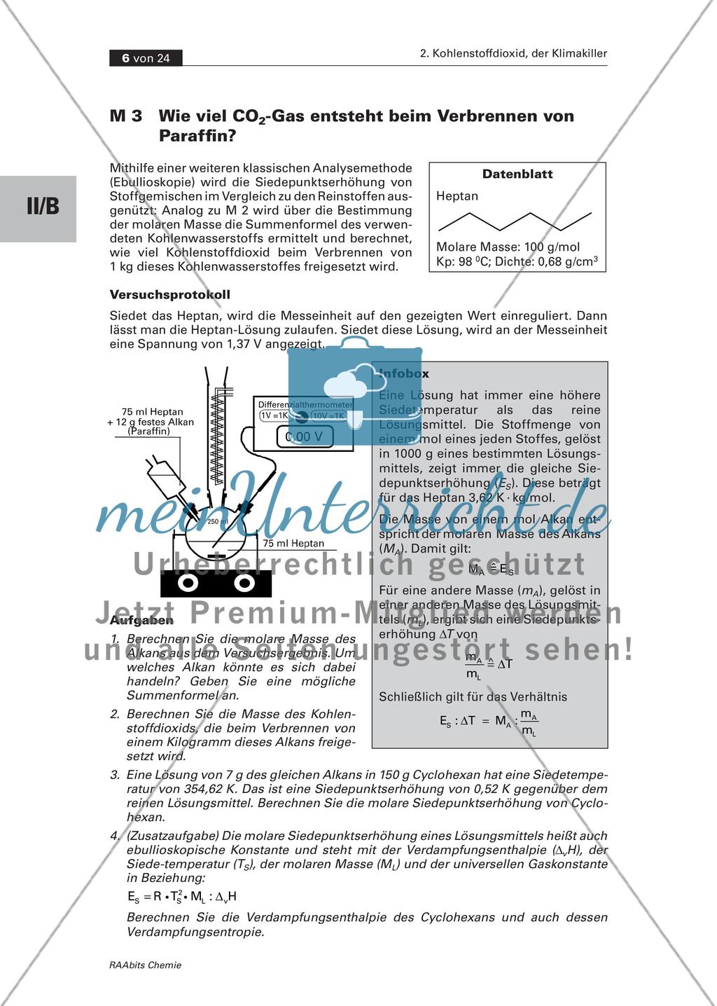 Berechnung der Masse des produzierten Kohlenstoffdioxids Preview 2