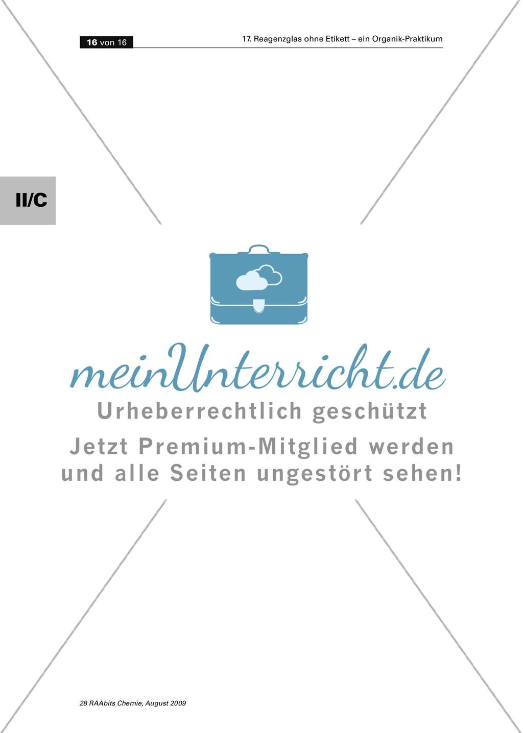 Reagenzglas ohne Etikett – ein Organik-Praktikum zur Einführung in die Oberstufe Preview 16