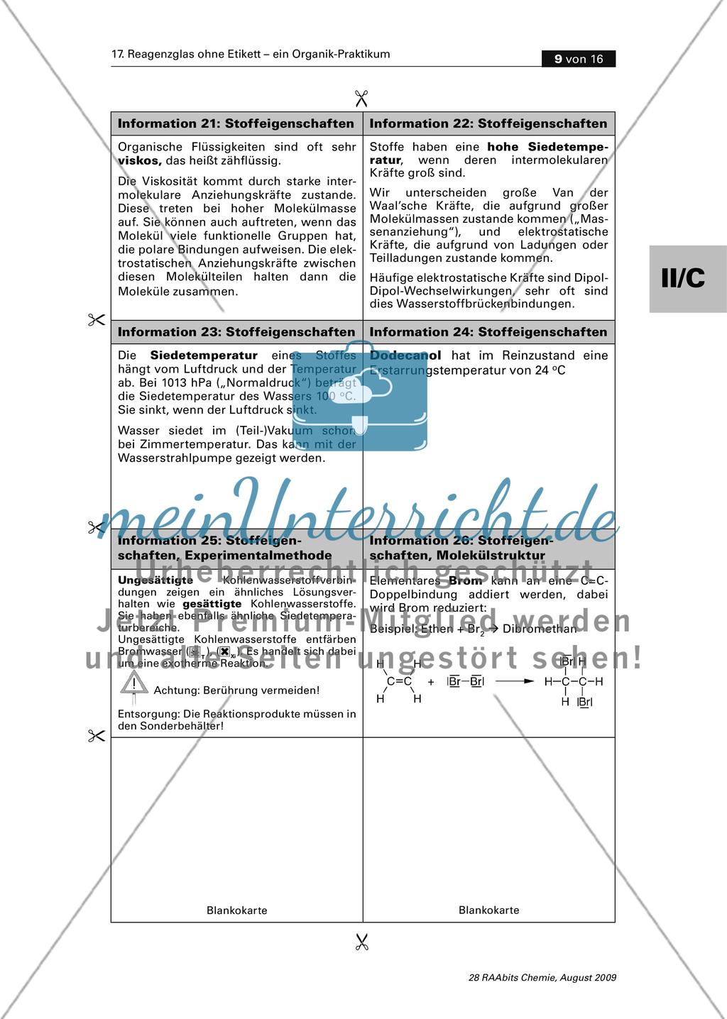 Reagenzglas ohne Etikett – ein Organik-Praktikum zur Einführung in die Oberstufe Preview 9