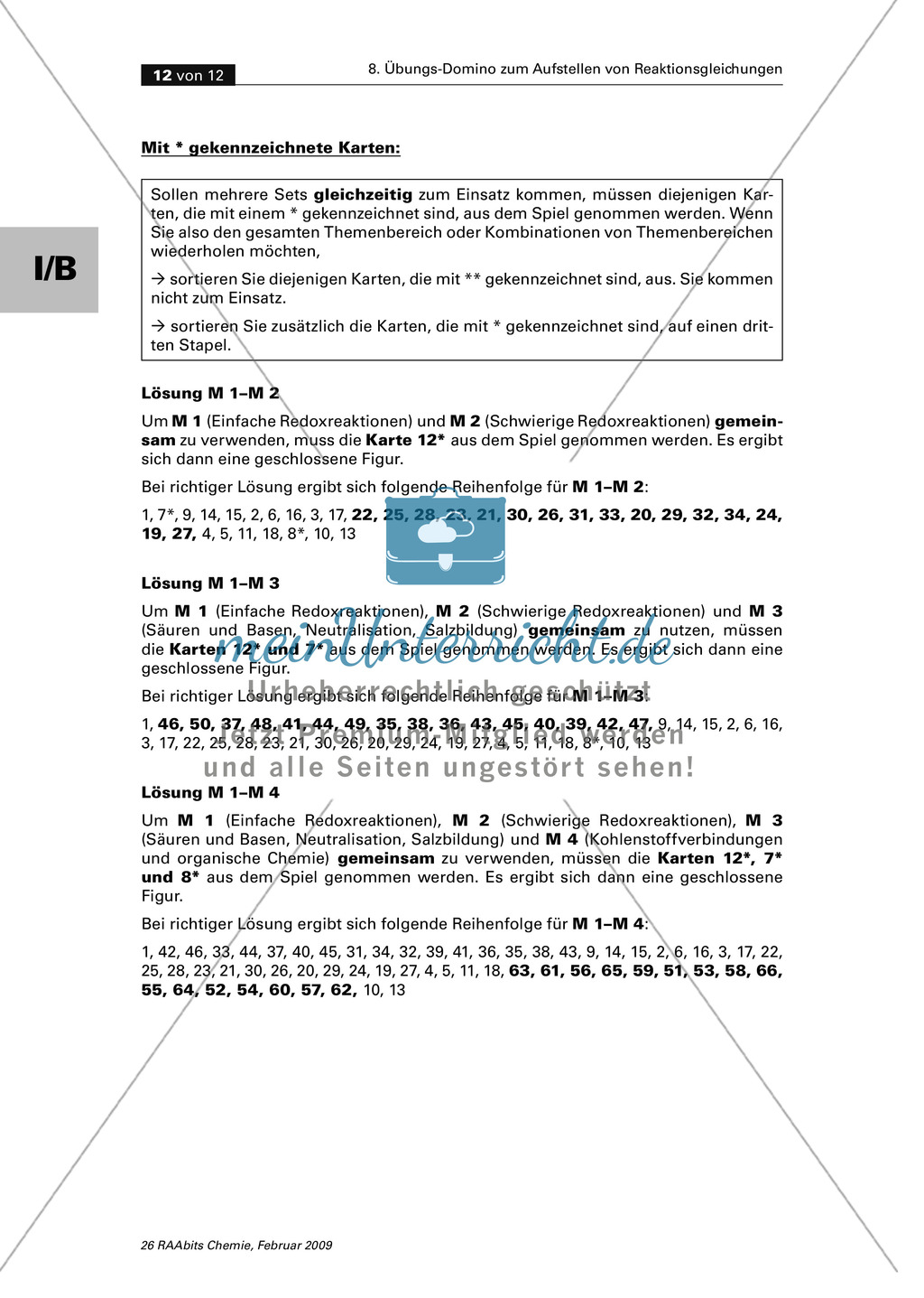 Übungs-Domino zum Aufstellen von verschiedenen Reaktionsgleichungen Preview 7