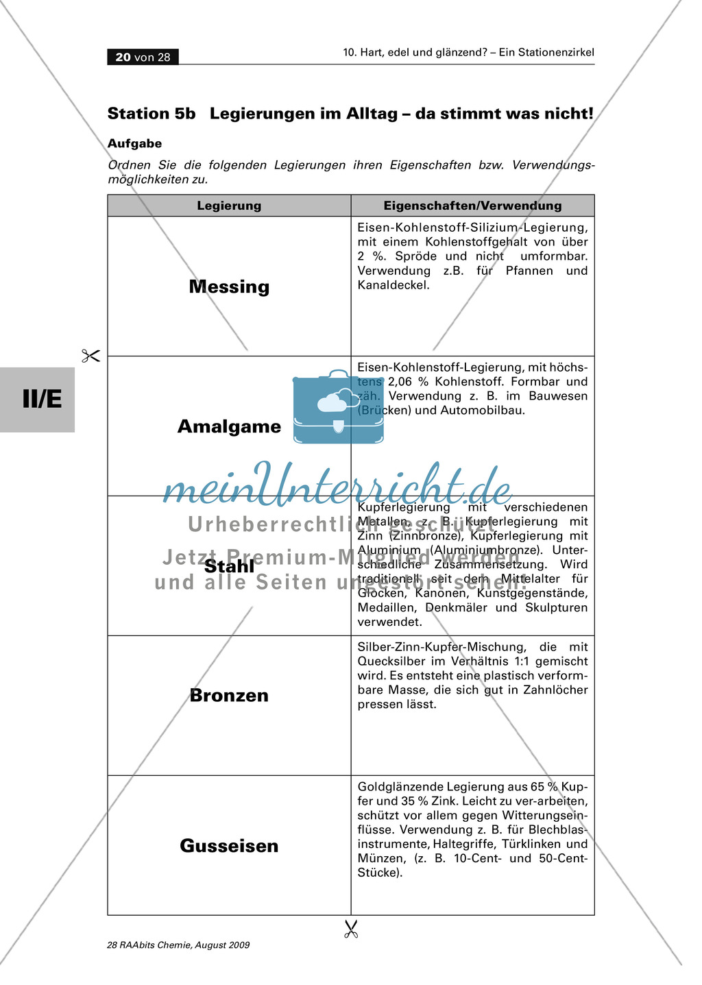 Stationenarbeit zu Eigenschaften von Metallen mit vielen Experimenten Preview 12