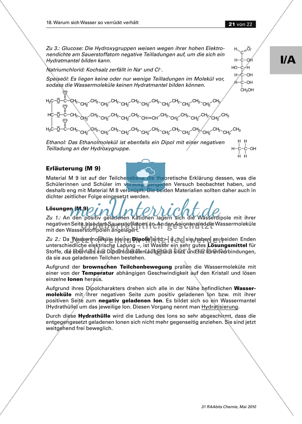 Wasser ein polarer Stoff - Wasserstoffbrückenbindungen und Dipoleigenschaften Preview 10