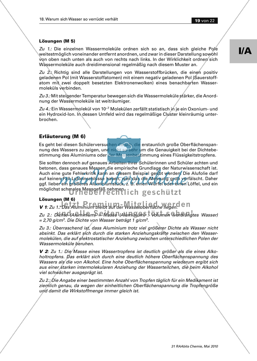 Wasser ein polarer Stoff - Wasserstoffbrückenbindungen und Dipoleigenschaften Preview 8