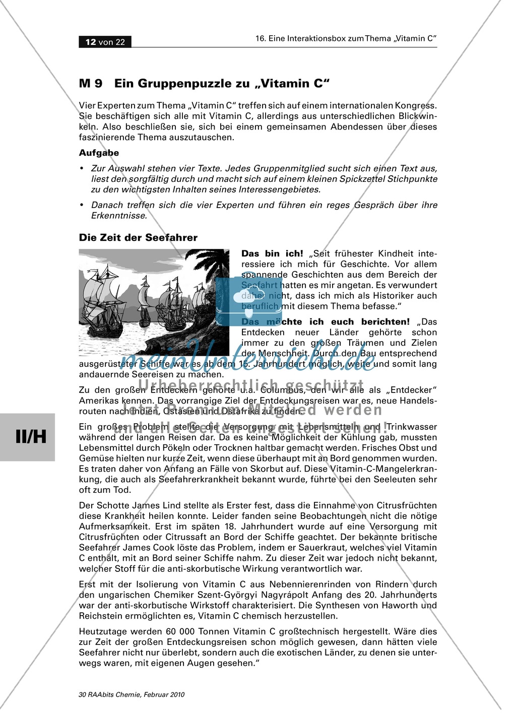 Ein Gruppenpuzzle zu Vitamin C - Diskussion auf einem internationalen Kongress Preview 1