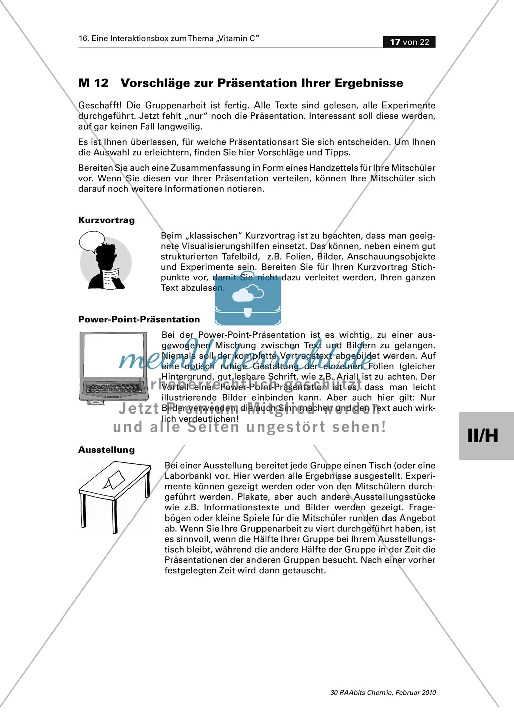 Eine Interaktionsbox zum Thema"Vitamin C": Säure-Base-Konzept und Redoxreaktionen Preview 14