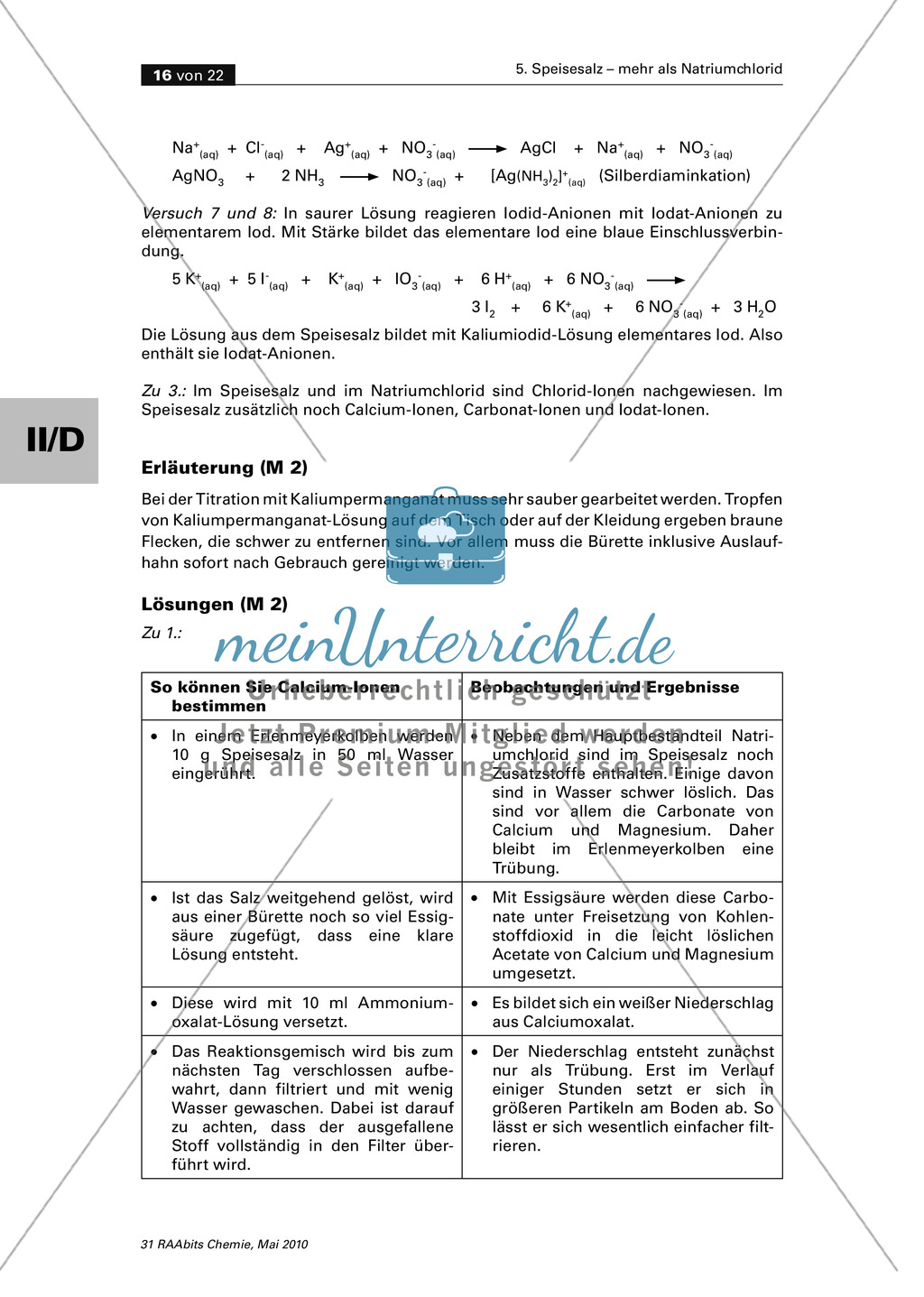 Qualitativer Nachweis von Zusatzstoffen im Speisesalz Preview 5