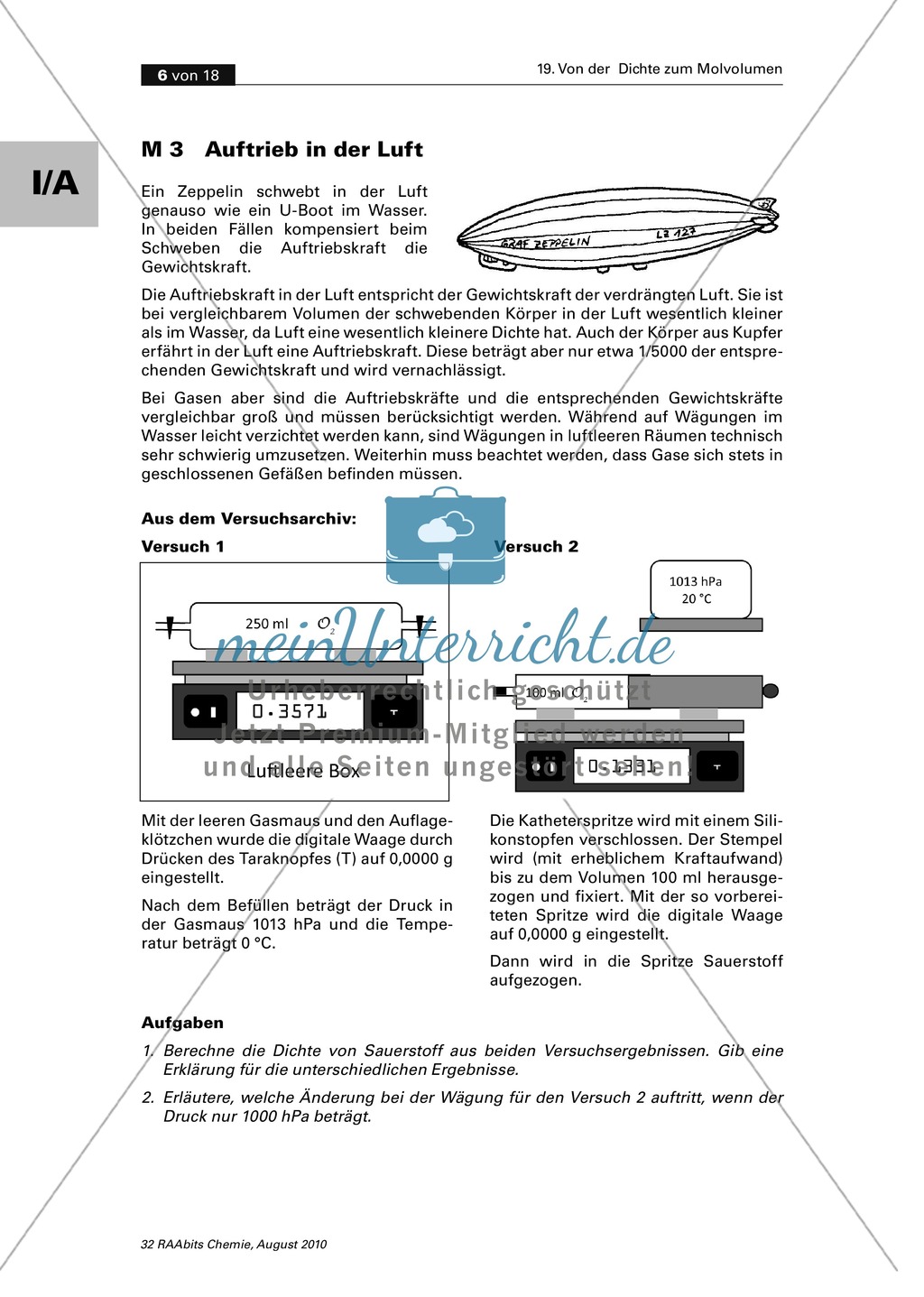 Auftrieb in der Luft: Dichtebestimmung von Gasen Preview 1