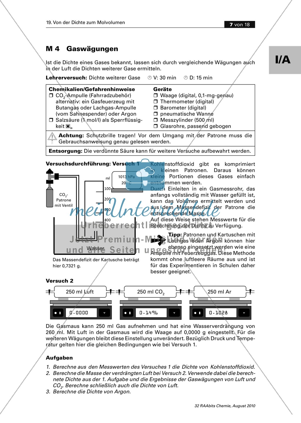 Auftrieb in der Luft: Dichtebestimmung von Gasen Preview 2