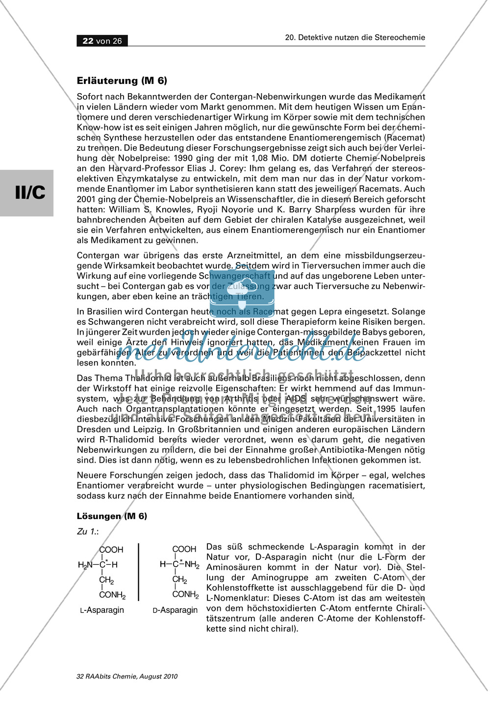 Die Stereochemie im spannenden Kontext: Aufklärung eines fiktiven Todesfalls durch L-(+)-Muscarin (Fliegenpilze) Preview 18