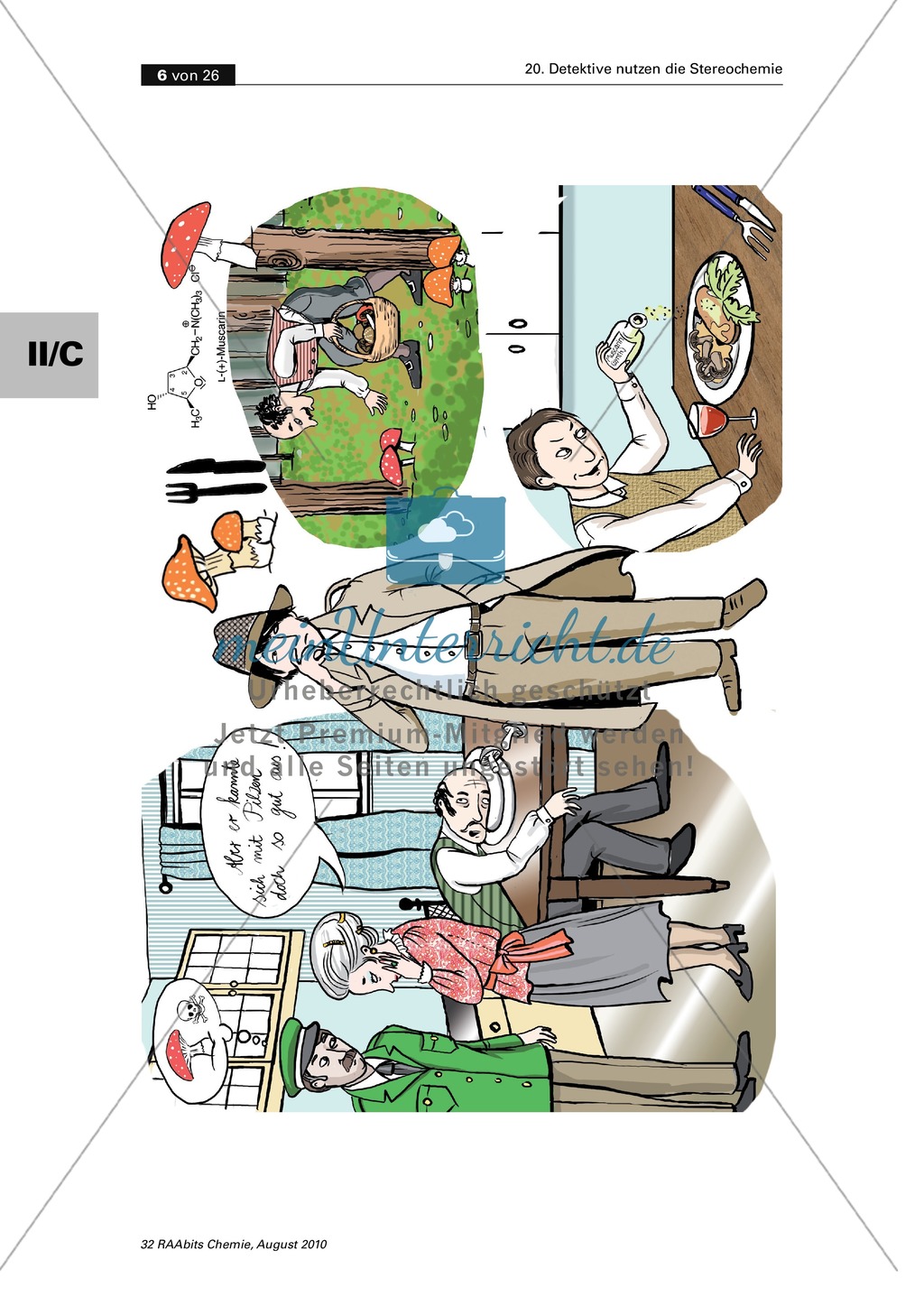 Die Stereochemie im spannenden Kontext: Aufklärung eines fiktiven Todesfalls durch L-(+)-Muscarin (Fliegenpilze) Preview 2