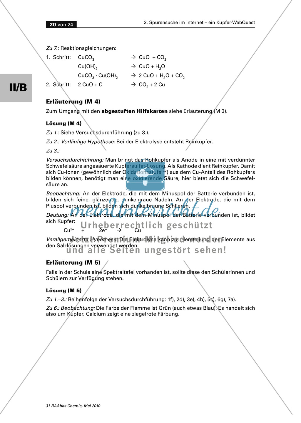 Versuch zur Flammenfärbung bei Anwesenheit von Kupfer Preview 2