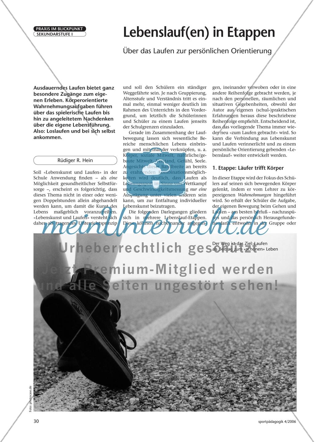Lebenslauf(en) in Etappen - Über das Laufen zur persönlichen Orientierung Preview 1